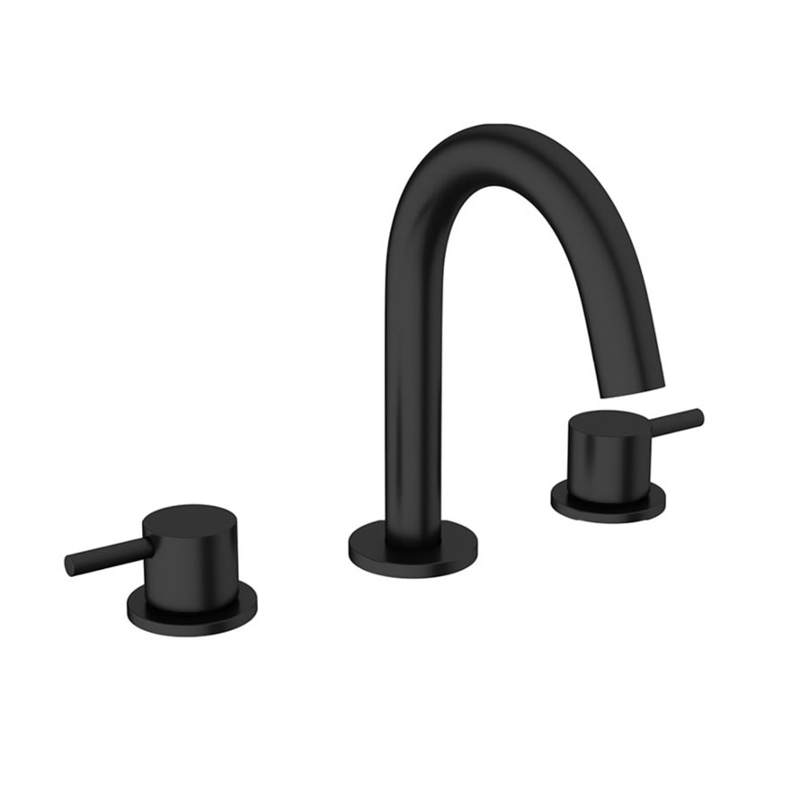 Mike Pro basin 3 hole set Matt Black